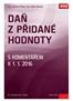 DAŇ Z PŘIDANÉ HODNOTY S KOMENTÁŘEM k 1.1.2016